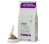 Nature's Protection Superior Care White Dogs (Maltés, Bichon Frise, etc.) Alimentos Secos I Grain Free I Junior (de 3 a 12 Meses de Edad) Todas Las Razas con Capa Blanca I Salmón, 10 kg