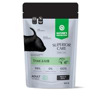 Nature's Protection Superior Care Dark Coat - Perros adultos de todas las razas sin granos con trucha y krill, 12 x 85 g