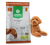 Nature's Protection Superior Care Rojizo Pienso Perro, Insectos 4kg | Favorece un pelaje rojizo, Para todas las edades y tamaños, Croqueta grande, Con krill, 78% proteína animal