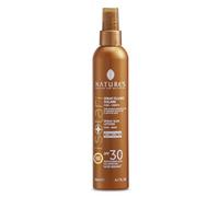 Nature's - Protector solar con spray transparente SPF 30, protección solar corporal, rápida absorción, resistente al agua, 200 ml