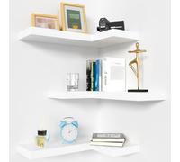 NATURE'S SOURCE Juego de 3 Estanterias Almacenaje, Estantes Flotantes, Color Blanco