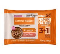 Nature's Variety - Alimento en salsa para gatito - Pack de pollo y salmón - Cantidad: Multipack 4