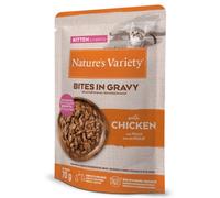 Nature's Variety Bites in Gravy - Alimento húmedo para gatito - Pollo - Cantidad: 70 g