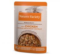 Nature's Variety Bites in Gravy - Alimento húmedo para gatos adultos - Pollo - Cantidad: 85 g