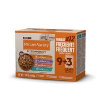 Nature's Variety Bocaditos en Salsa Comida Húmeda para Gatos Cajita Multisabor 12 x 85g