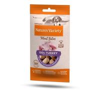 Nature's Variety Freezed Dried Meat Bites Bocados de Pavo Liofilizados para Perros, Caja de 20 x 20g - Total 400g