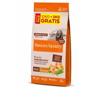 Nature's Variety Healthy Grains Medium/Maxi - Pienso para perros adultos medianos y grandes - Pollo - Cantidad: 10 + 2 kg GRÁTIS