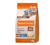 Nature's Variety Healthy Grains - Pienso para Gatos Esterilizados Adultos con Pescado blanco sin espinas - 3kg