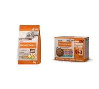 Nature's Variety No Grain Pienso para Gatos Esterilizados con Pollo - 7kg + Nature's Variety Bocaditos en Salsa Comida Húmeda para Gatos Cajita Multisabor 12 x 85g