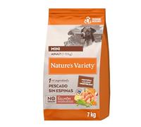 Nature's Variety No Grain Pienso para Perros Adultos con Mini con Salmón Noruego - 7kg, El embalaje puede variar (cambio de diseño)