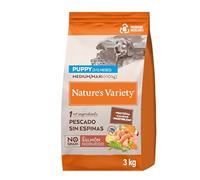 Nature's Variety No Grain - Pienso para Perros Medium & Maxi Junior con Salmón sin espinas - 3kg