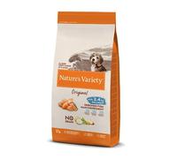 Nature's Variety Original No Grain, Pienso para Perros Junior de todos los tamaños, Sin cereales, con Salmón sin espinas, 12kg