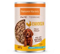 Nature's Variety Paté Medium/Maxi Puppy - Alimento húmedo para cachorro de tamaño mediano y grande - Pollo - Cantidad: 400 g