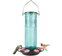 Nature's Way ANTGHF2 - Comedero colgante de vidrio antiguo para colibr es, con gravedad, para decoraci n de exteriores, capacidad de 28 onzas, 6