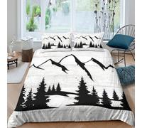 NatureSilhouetteStyle Funda Edredon Microfibra Juego de Ropa de Cama de 3 Piezas Impresión 3D Cierre de NatureSilhouetteStyle Funda de Edredón Funda de Almohada a Juego Suave for Ancianos