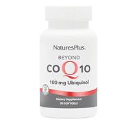 NaturesPlus Beyond CoQ10 100 mg Ubiquinol - Suplemento activo de coenzima Q10 fermentada naturalmente con UbiquiMax, absorción mejorada, acción prolongada, sin gluten, 30 cápsulas blandas