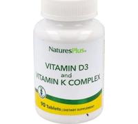 Nature's Plus Suplemento Vitamina D3 y K2 100 mcg 90 cápsulas