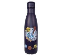 NatureVac Space - Botella de agua aislada de 500 ml de Deluxebase. Termo térmico de acero inoxidable negro para gimnasio, oficina, viajes, aspiradora de doble pared, a prueba de fugas y sin BPA, fría