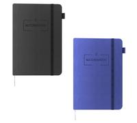 NATUREWOOD Libreta A5 de Hojas Blancas con Tapa Dura - 192 Páginas 90 g/m2 - Cuaderno Ideal para Notas, Dibujos, Lettering y Escritura (Azul y Negro)