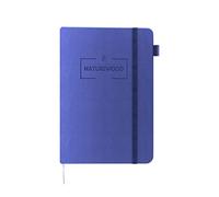 NATUREWOOD Libreta A5 de Hojas Blancas con Tapa Dura - 192 Páginas 90 g/m2 - Cuaderno Ideal para Notas, Dibujos, Lettering y Escritura (Azul)