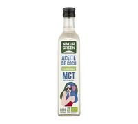 NATURGREEN - Aceite de Coco MCT Bio Ecológico, Para Recetas, Elaboración de Platos, Sustituto de Mantequilla, Cocinar y Hornear