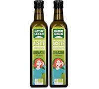 NaturGreen - Aceite de Girasol Bio, 100% Rico en Omega-3, Primera Presión - 500 ml (Paquete de 2)
