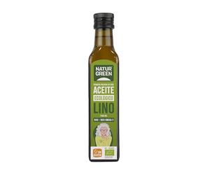 NATURGREEN - Aceite Lino, 100% Aceite de Semillas de Lino, Rico en Omega-3, Primera Presión, 250 Mililitros, Pack 6 Unidades