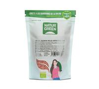 NaturGreen | Arroz Jazmín Rojo Integral Bio 500g | 100% Integral | Ecológico | Sin Gluten | Sin Azúcares Añadidos | Grano Largo | Aromático | Vegano