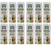 NaturGreen - Bebida de Avena Integral Bio Pack 6 x 1L, Sin Azúcares Añadidos, 100% Vegetal, Alternativa Ecologica a la Leche, Sin Lactosa, Apta para Veganos (Paquete de 2)