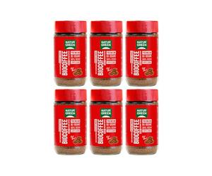 NaturGreen - Biocoffee Descafeinado Bio, Pack 6 x 100 g, Café Soluble Ecológico Instantáneo, Sin Cafeína, Vegano y Sostenible, Agricultura Ecológica