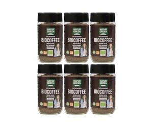 NaturGreen - Biocoffee Instant Bio, Pack 6 x 100 g, Café Soluble Ecológico Instantáneo, Vegano, Sostenible de Cultivo Bio, Agricultura Ecológica
