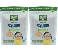 NaturGreen - Cáscara de Semilla Molida de Psyllium Ecológico, Plantago Ovata, Alto contenido en Fibra, Bajo Contenido de Grasa, Sin Gluten, Sin Huevo, Sin Lactosa, Contiene 100 g (Paquete de 2)