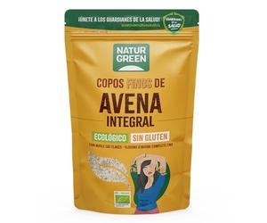 NaturGreen - Copos De Avena Finos, Pack 8 x 1 kg, Avena Sin Gluten Bio, Integral, Ideal para Desayuno, 100% Ecológico