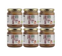 NaturGreen - Crema de Avellanas 100% Bio, Pack 6 x 250 g, Fruto Seco Tostado, Ecológica, Sin Azúcares Añadidos, Vegana, Sin Gluten, Indicado para Untar, Usar en Repostería o Hacer Batidos