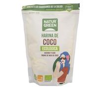NaturGreen - Harina de Coco Bio, Harina Ecológica Sin Azucar, Sin Gluten Sin Huevo, Dieta Keto, Especial Repostería, 500 Gramos