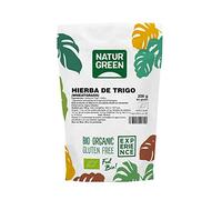 NaturGreen - Hierba de Trigo, Wheatgrass, Brotes de Trigo en Polvo, Ecológico, Vitamina B1 y B2, Hierro, 100% Vegano - 150 g