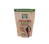 NaturGreen - Lentejas Rojas Bio, 500 g, Agricultura Ecólogica, Alto Contenido en Proteína y Fibra, Ideal para Cremas, Sopas y Salsas, Bajo Contenido en Sal, Contiene Gluten