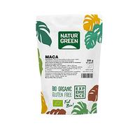 NaturGreen Maca Polvo, Peruana, Raíz De Maca Andina En Polvo Cruda, Bio Y Pura, 100% Vegano, color Único, 200 g