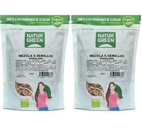 NaturGreen - Mezcla 6 Semillas para Ensalada Bio 450 g, Lino, Girasol, Calabaza, Cáñamo, Sésamo y Chía, Ricas en Omega 3, Fibra y Proteína, Sin Gluten, Vegano, Recetas Saludables (Paquete de 2)