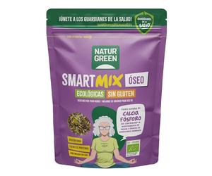 NaturGreen - Mezcla de Semillas Ecológica, 175 g, Smart Mix Óseo, Semillas de Cáñamo, Lino Marrón Molido y Chía, Fuente de Calcio y Fósforo, Proteína Vegetal, Fuente de Fibra