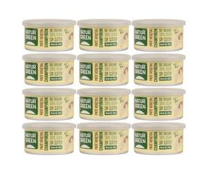 NaturGreen - Paté de Champiñón Vegetal Ecológico, Pack 12 x 125 g, Sin Gluten, Sin Lactosa, Vegano, Receta con Aceite de Coco y Karité, Textura Cremosa, Ideal para Aperitivos