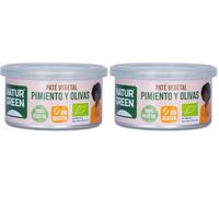 NaturGreen Pate Pimiento y Olivas 125 g (Paquete de 2)