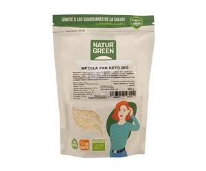 NaturGreen Preparado para Hacer Pan Keto 400 g | Sin Azúcares Añadidos | Sin Gluten | Bajo en Carbohidratos | Vegano | Opción Saludable | Preparado de pan | Sin Gluten | Harina