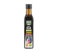 NaturGreen - Salsa De Soja Tamari Bio, 250 ml, Contenido Reducido en Sal, Sabor Suave y Exotico, Ecológica, Vegano, Sin Lácteos, Ideal Para Cocina Asiática