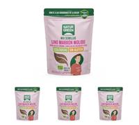 NaturGreen semillas de lino, cáñamo, calabaza y chía Bio 150 g | Fuentes de fibra, proteína y Omega-3 | Sin azúcares añadidos | Sin gluten | Producto orgánico | Perfecto para dietas saludables