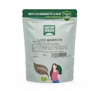 NaturGreen - Semillas de Lino Marron BIO, Semillas Ecológicas, Fuente de Omega 3, Ricas en Fibra, Sin Gluten, Vegan - 225 g