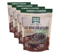 NaturGreen Semillas de Lino Marrón Molido 125 g (Paquete de 4)