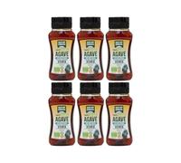 NaturGreen - Sirope de Agave Crudo Bio, Pack 6 x 236 ml, Edulcorante Natural, Agave Azul, Alternativa Vegana a la Miel y el Azúcar, Sin Gluten, Ideal para Endulzar Bebidas, Yogures y Postres