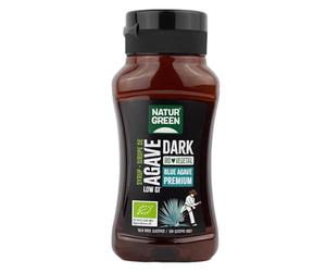 NaturGreen - Sirope de Agave Dark BIO, Sirope de Agave Premium, Ecológico, Bajo Índice Glucémico, Endulzante, 100% Vegano, Sin Gluten, Sin Lactosa - 258 ml/350g