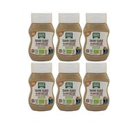 NaturGreen - Tahini Suave Blanco Bio, Pack 6 x 270 g, Tapón Antigoteo, Puré de Sésamo 100% Ecológico, Textura Cremosa, Rico en Fibra, Sin Gluten ni Azúcares, Fuente de Proteínas, Recetas Saludables
